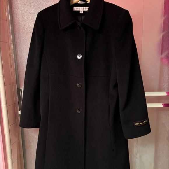 Paris Chic Larry Levine Merino Wool Lovely Designer Winter Coat Size 8 Warm Cozy - Picture 1 of 4